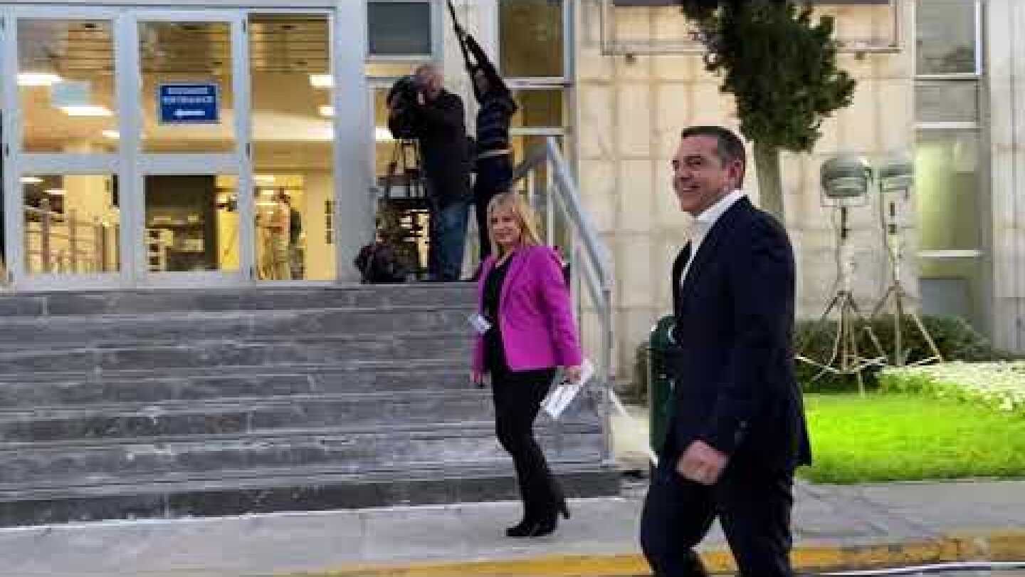 Άφιξη Αλέξη Τσίπρα στο Ραδιομέγαρο της ΕΡΤ