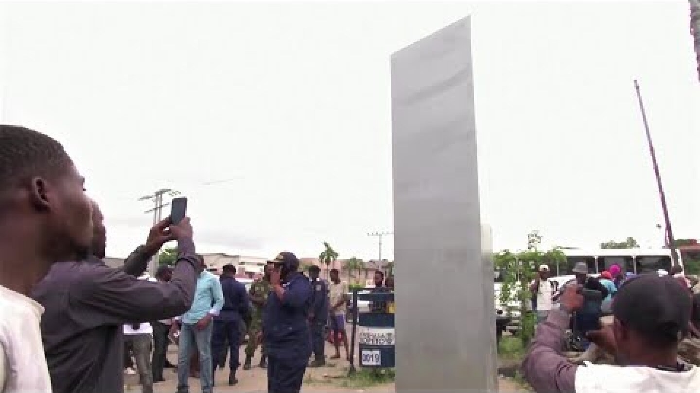 Mysterious monolith appears in DRC's Kinshasa