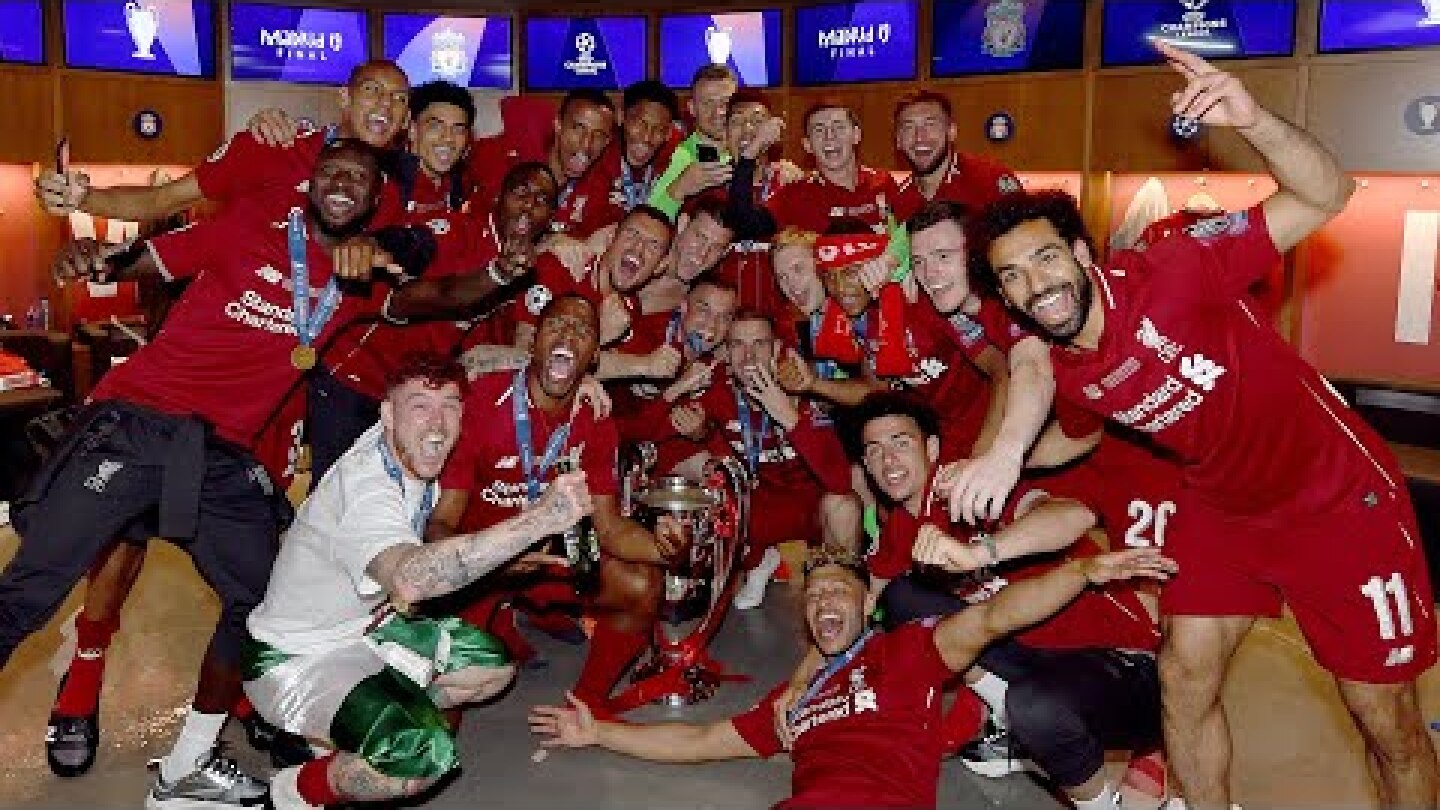 Inside the dressing room for Liverpool's Champions League winning celebrations