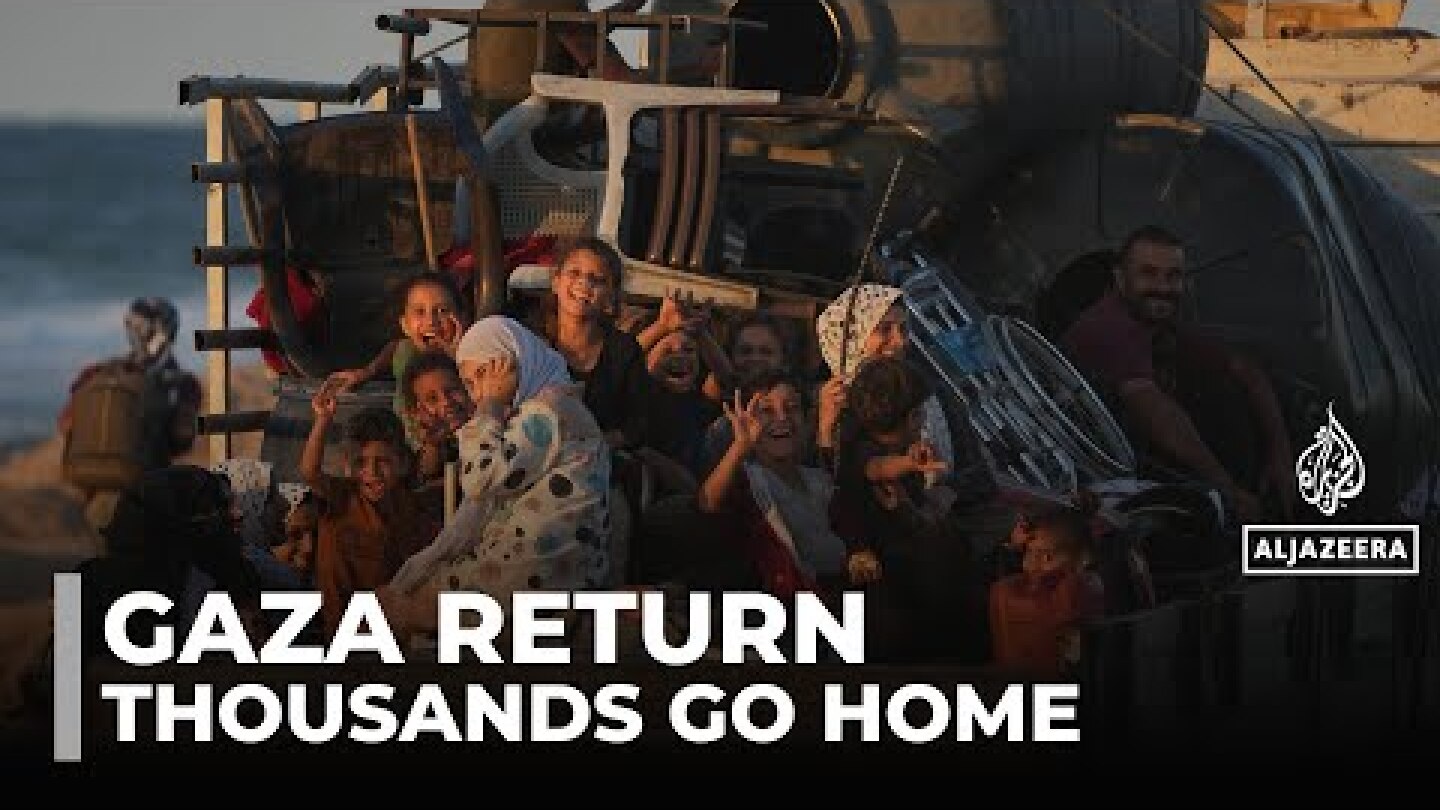 Thousands head to northern Gaza: Palestinians return to ruined neighbourhoods
