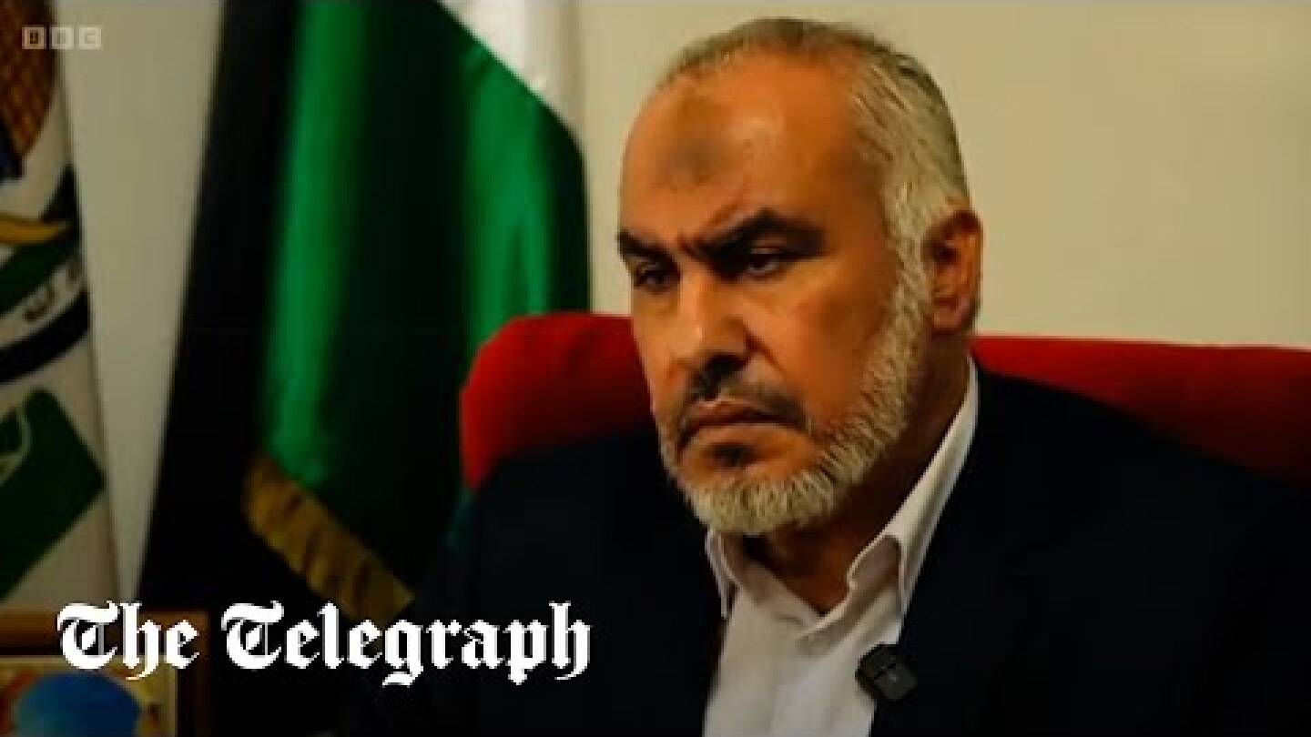 Moment Hamas spokesperson ends BBC interview abruptly after being challenged