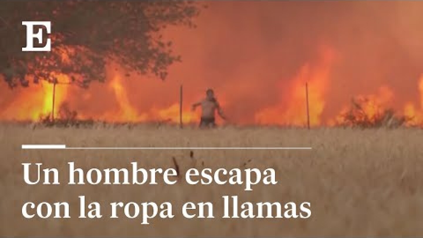 La huida en llamas de un vecino en el incendio de Zamora | EL PAÍS