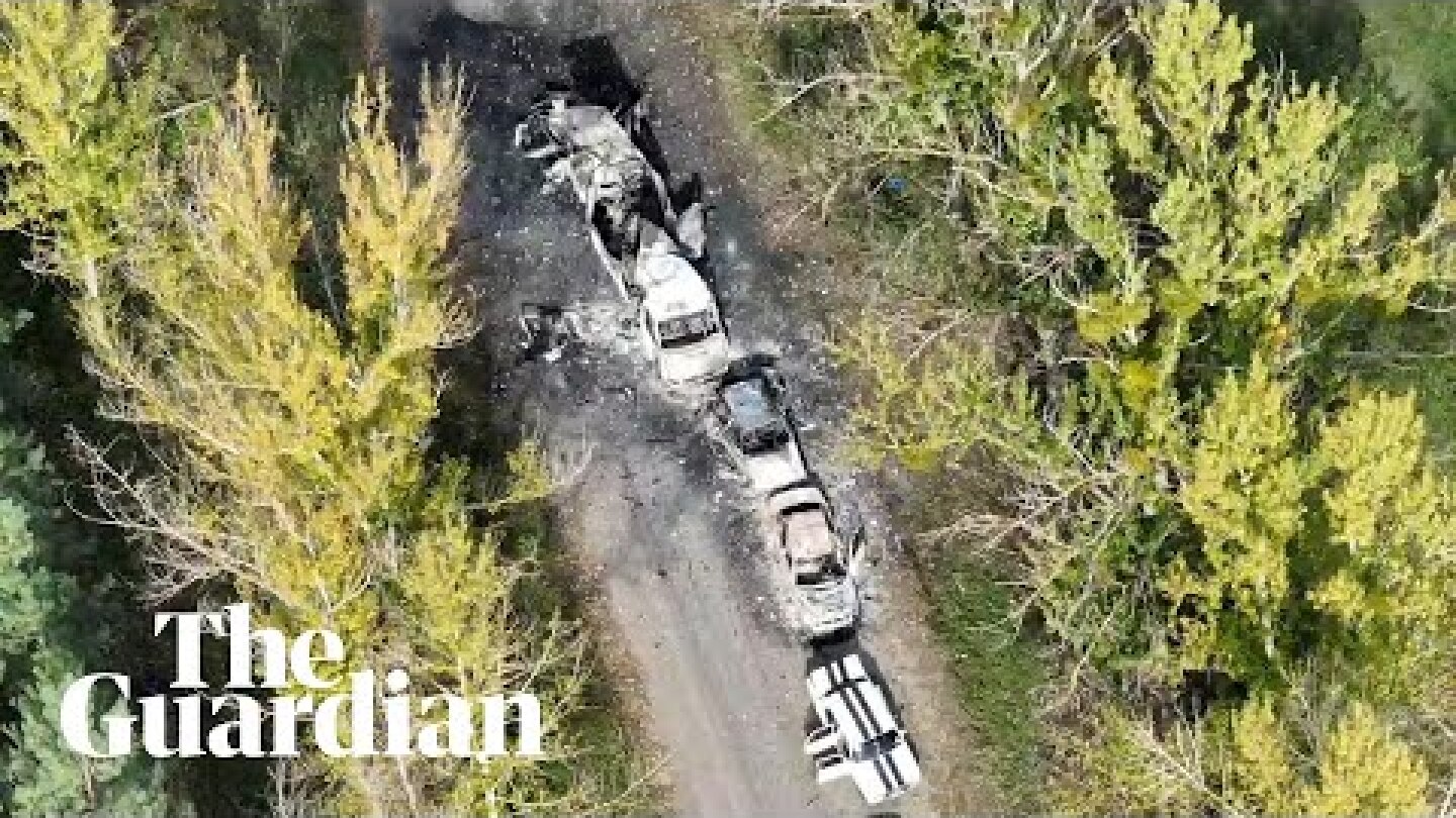 Ukraine: footage shows remains of Russian convoy fleeing Lyman