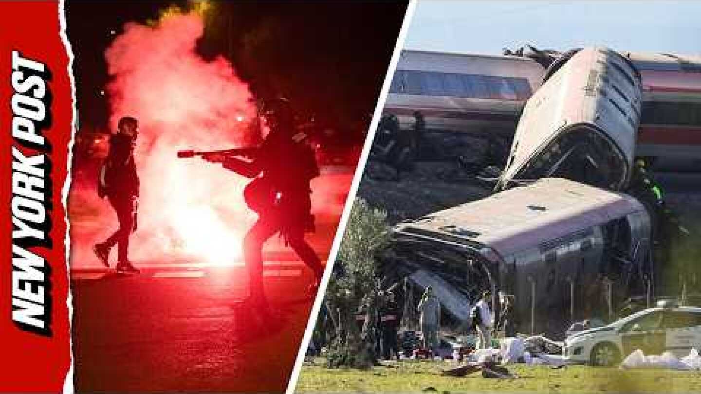 Clashes ERUPT in Spain After High-Speed Train Crash Kills 69 People