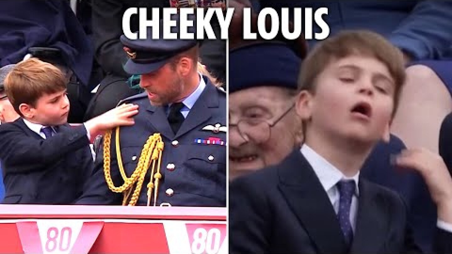 Prince Louis steals VE Day show with cheeky Wills remark, dramatic hair flick & excited antics