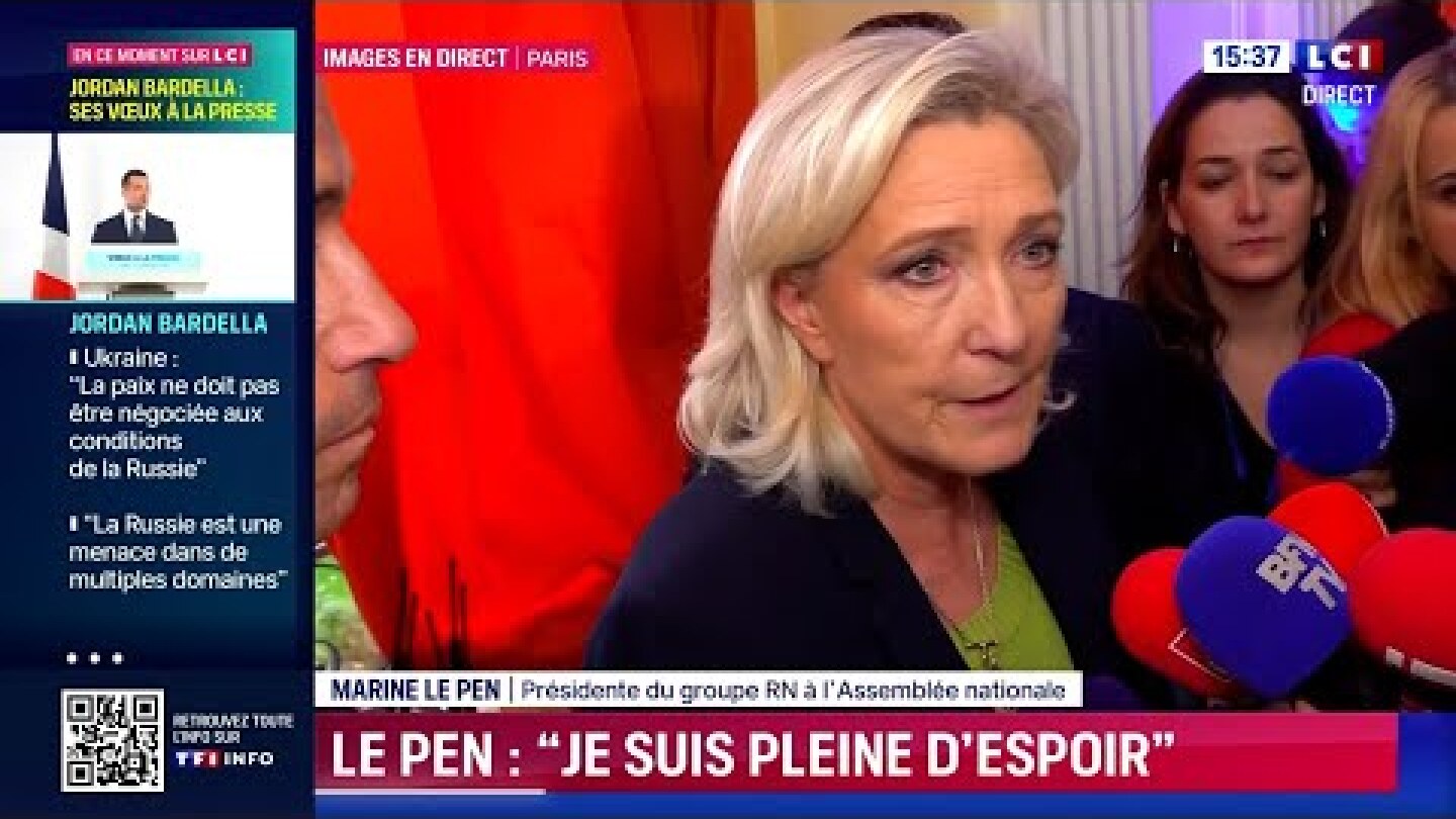Marine Le Pen : " Mon axe de défense pour ce procès : dire la vérité."