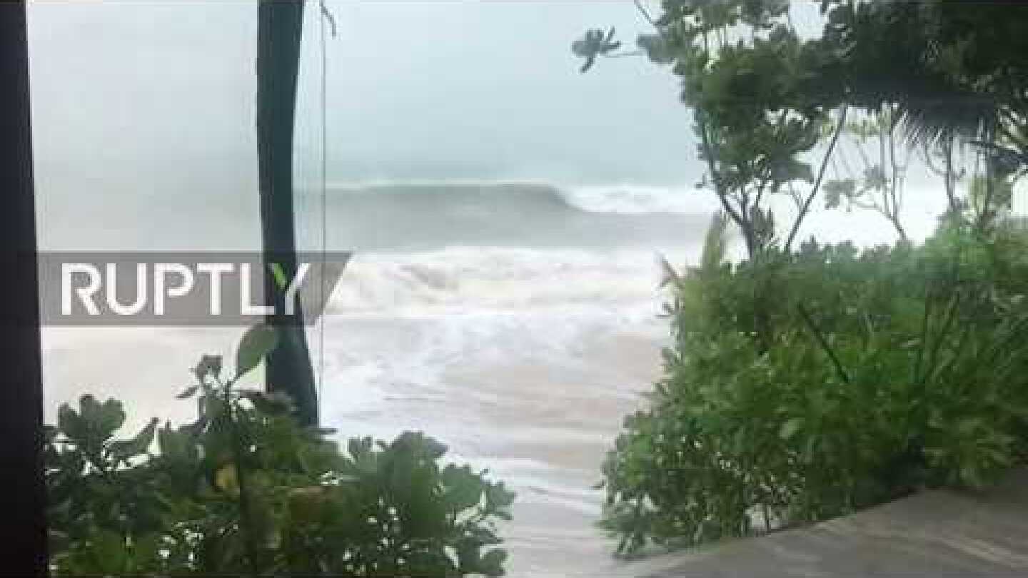 Thailand: Tropical Storm Pabuk hits Ko Samui beach