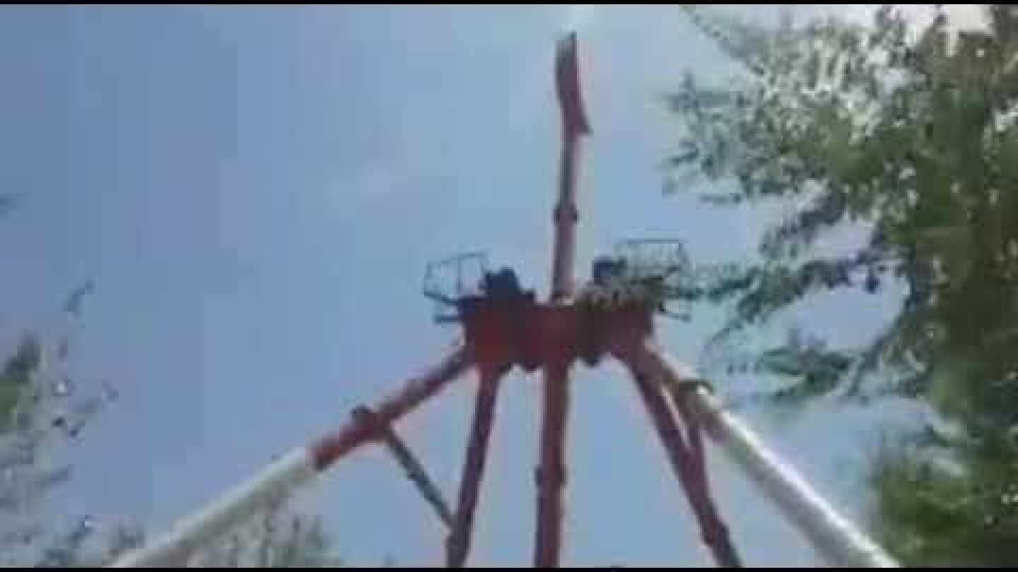 Amusement Park Ride Snaps In Half