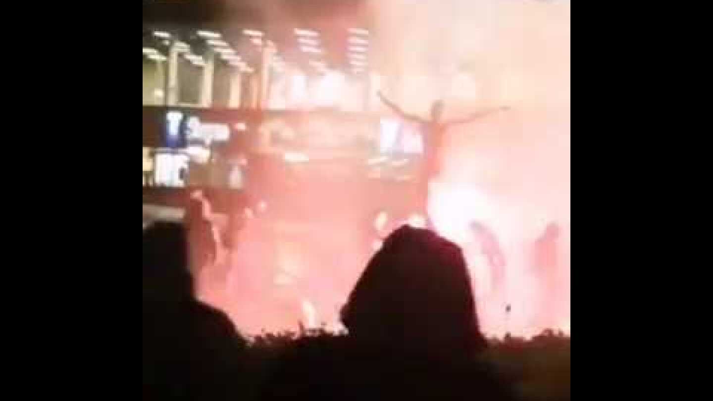 Zlatan Ibrahimovic statue set on fire by Angry fans!