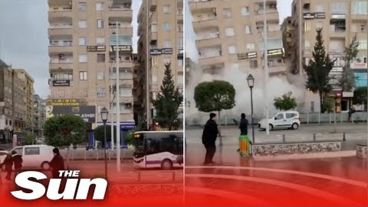 7.8 Magnitude earthquake causes building to collapse in Şanlıurfa, Turkey