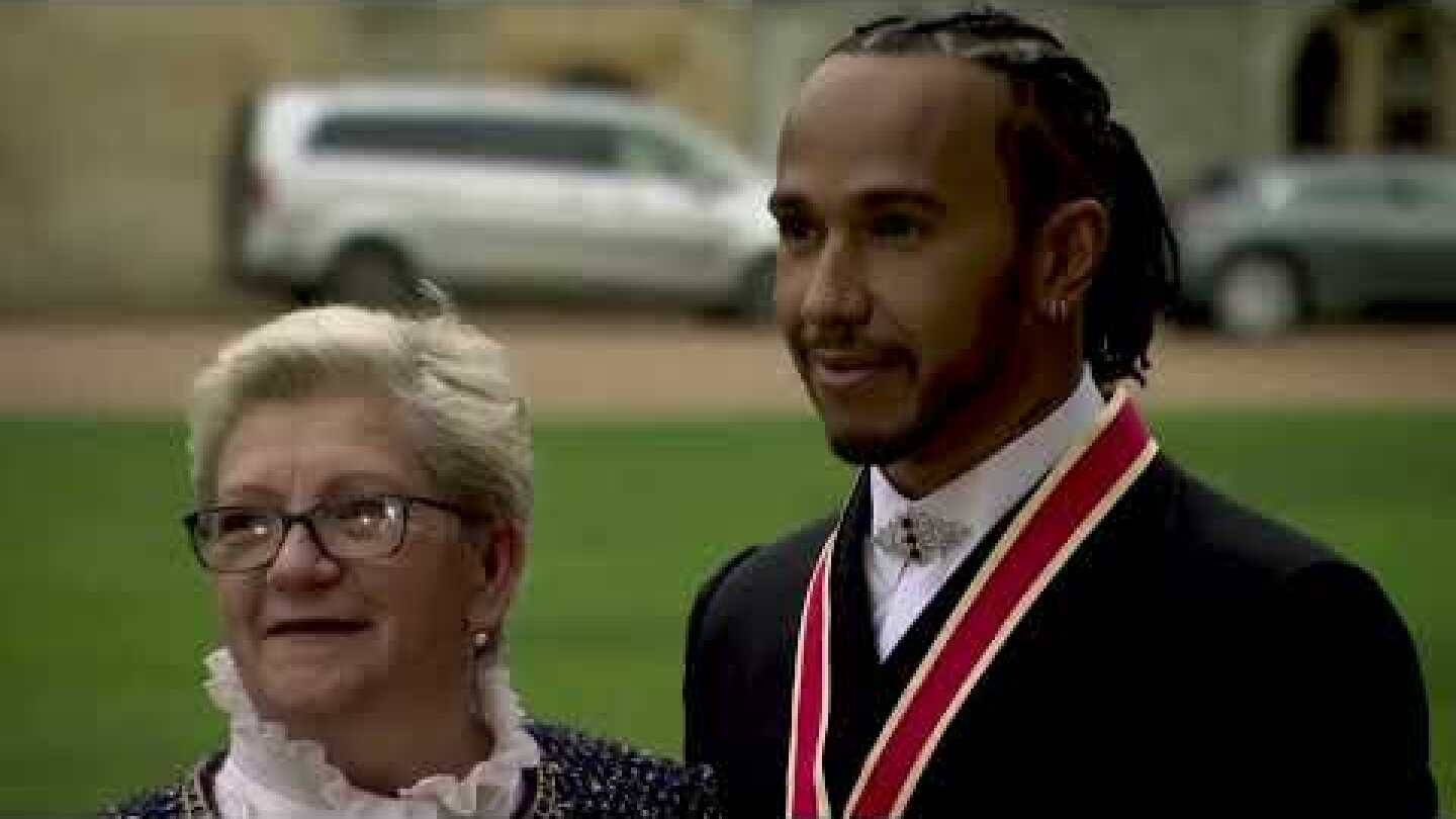 F1 champion Lewis Hamilton receives knighthood