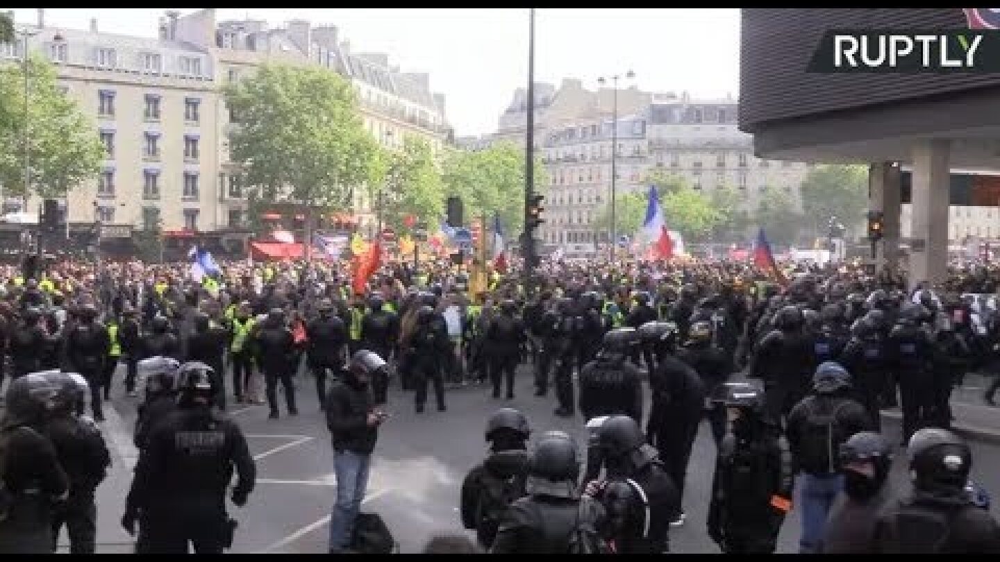 Yellow Vest protesters mark Labor Day in Paris