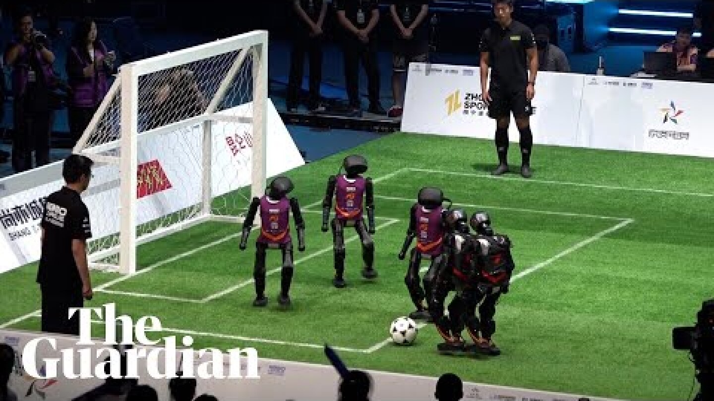 Humanoid footballers stumble through their first tournament in China