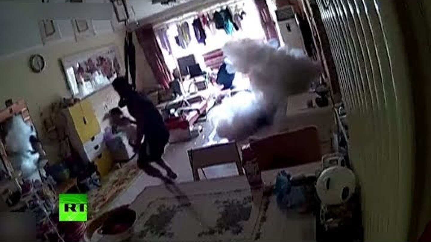 Caught on CCTV: Electric scooter explodes while charging indoors