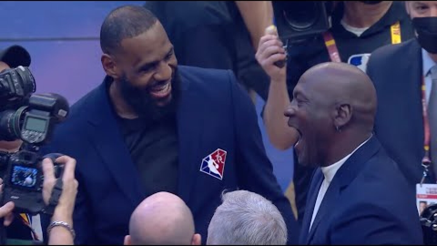 MJ Hugs LeBron James 🐐👑