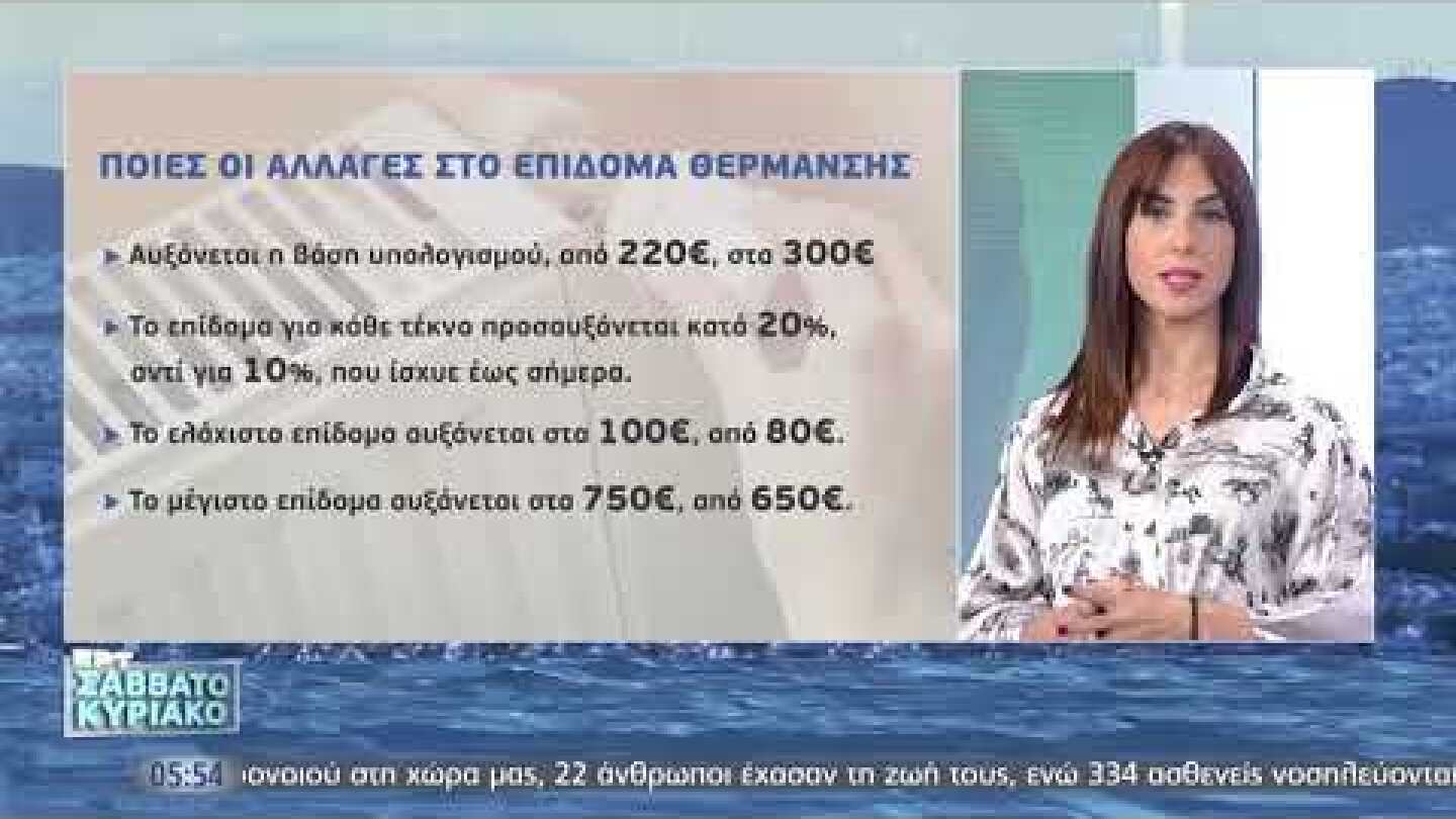 Ποιες οι αλλαγές στο επίδομα θέρμανσης | 09/10 | ΕΡΤ