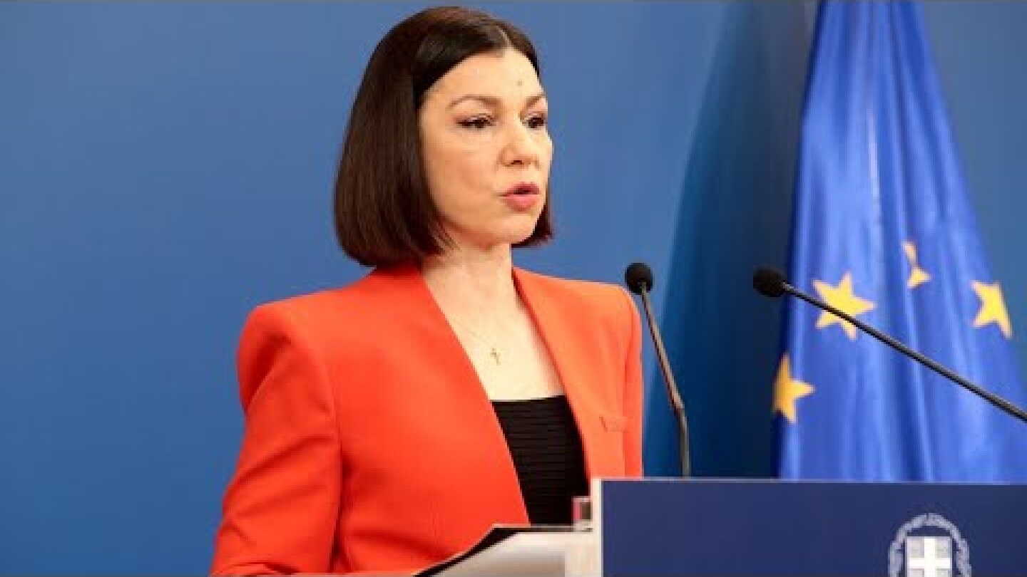 Eνημέρωση πολιτικών συντακτών από την Κυβερνητική Εκπρόσωπο Αριστοτελία Πελώνη