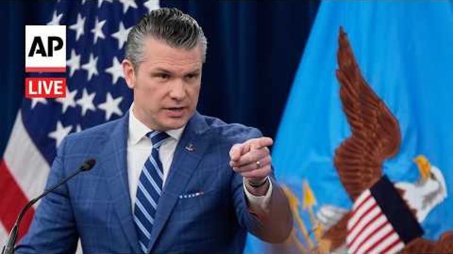 LIVE: Pete Hegseth holds Pentagon briefing on the Iran war