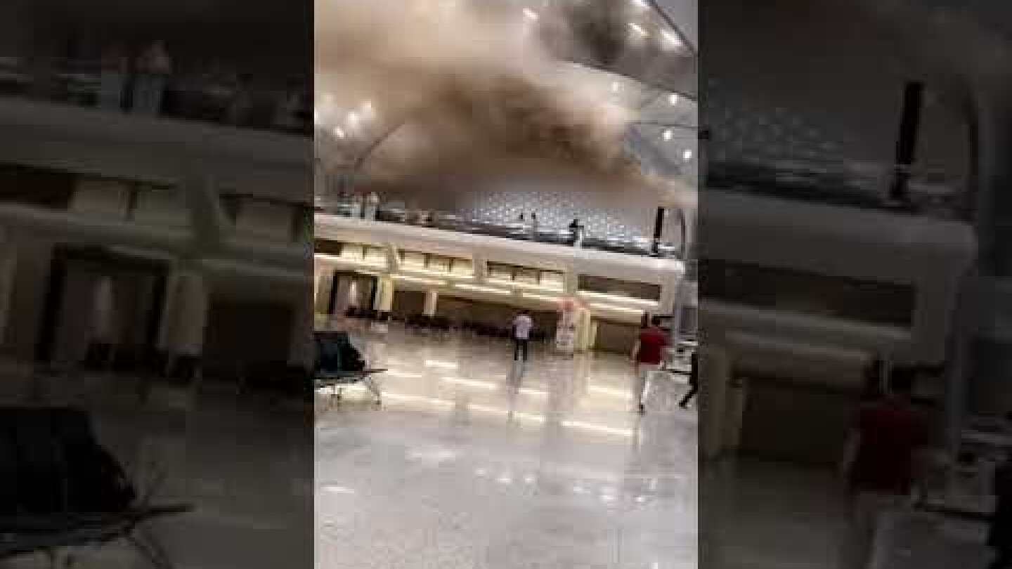 حريق سقف  محطة القطار جده