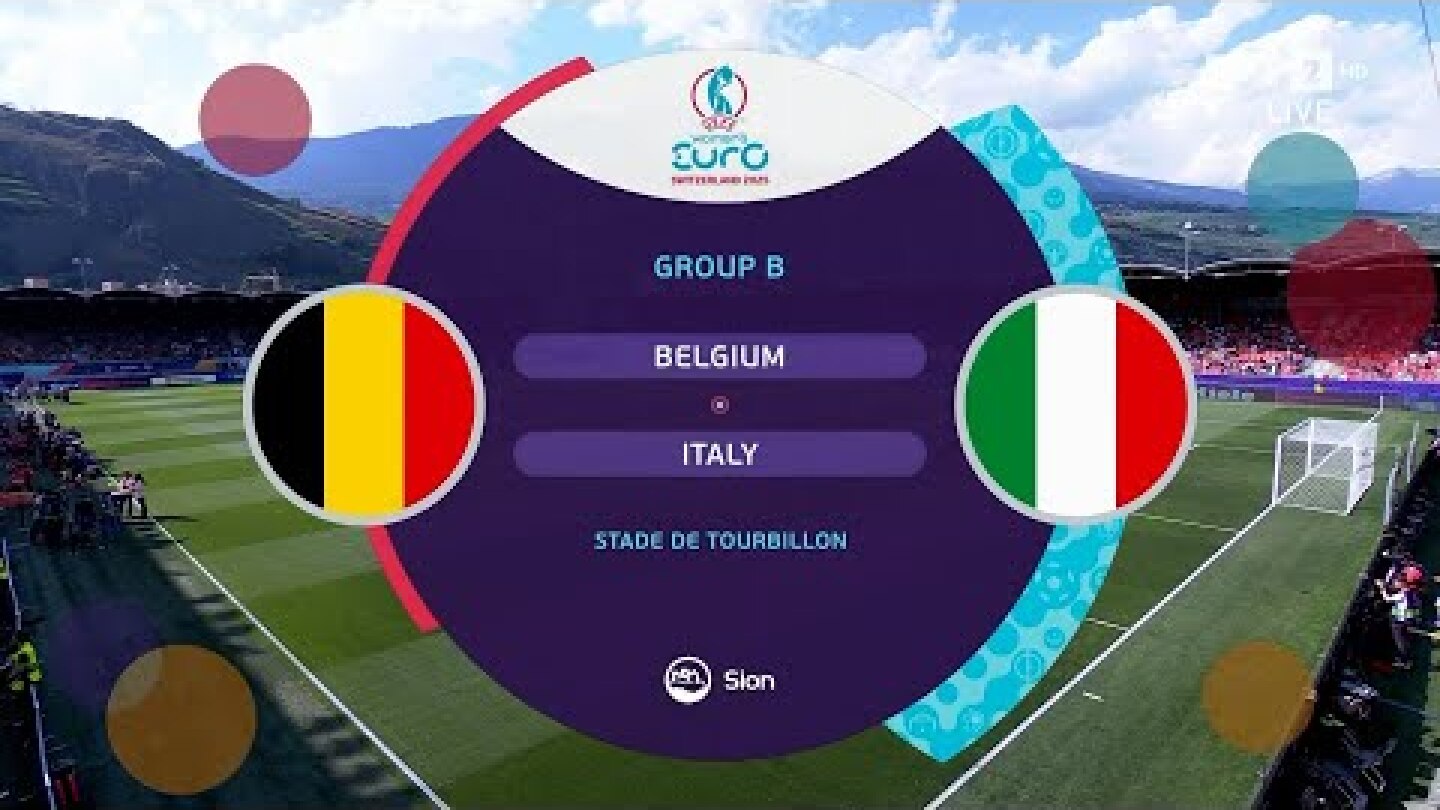UEFA Women's Euro 2025| Β' Όμιλος | 1ος Αγώνας | Βέλγιο - Ιταλία |  HIGHLIGHTS