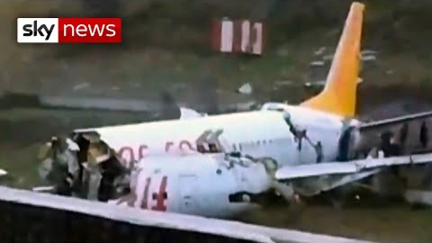 Plane skids off runway at airport in Istanbul
