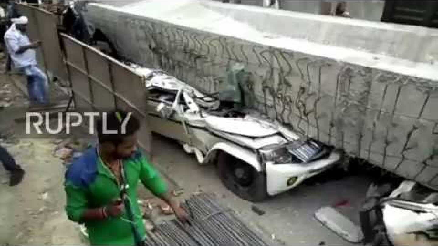 India: At least 18 people dead after flyover collapses in Varanasi