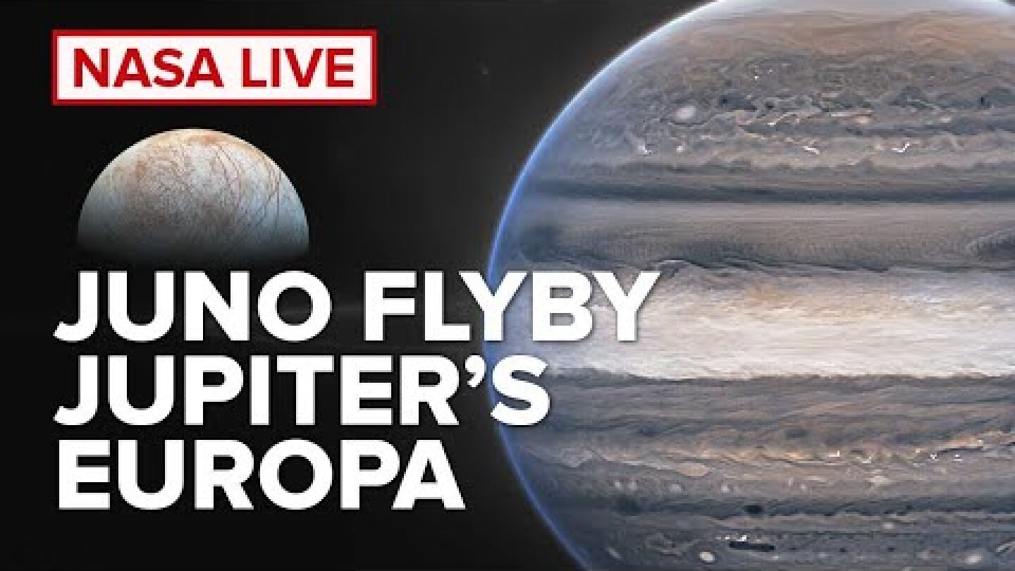 NASA’s Juno Close Flyby of Jupiter’s Icy Moon Europa