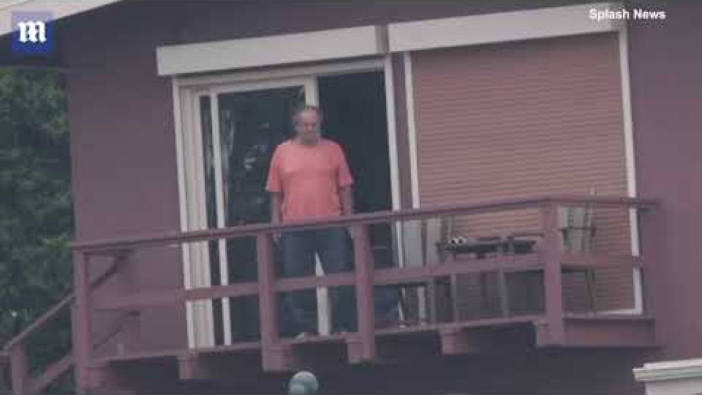 Jack Nicholson relaxes on his balcony in Los Angeles