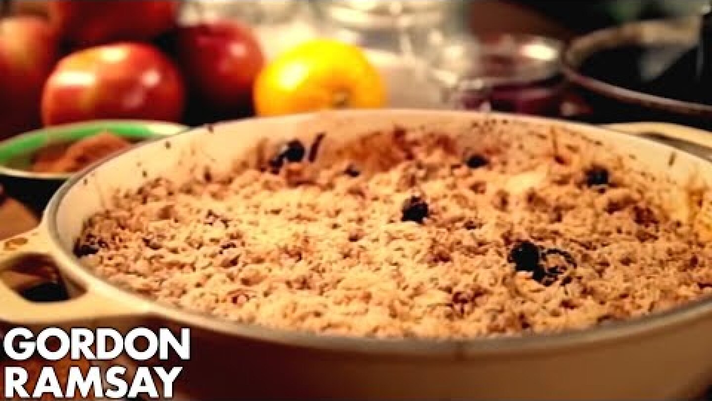 Apple and Cranberry Crumble | Gordon Ramsay