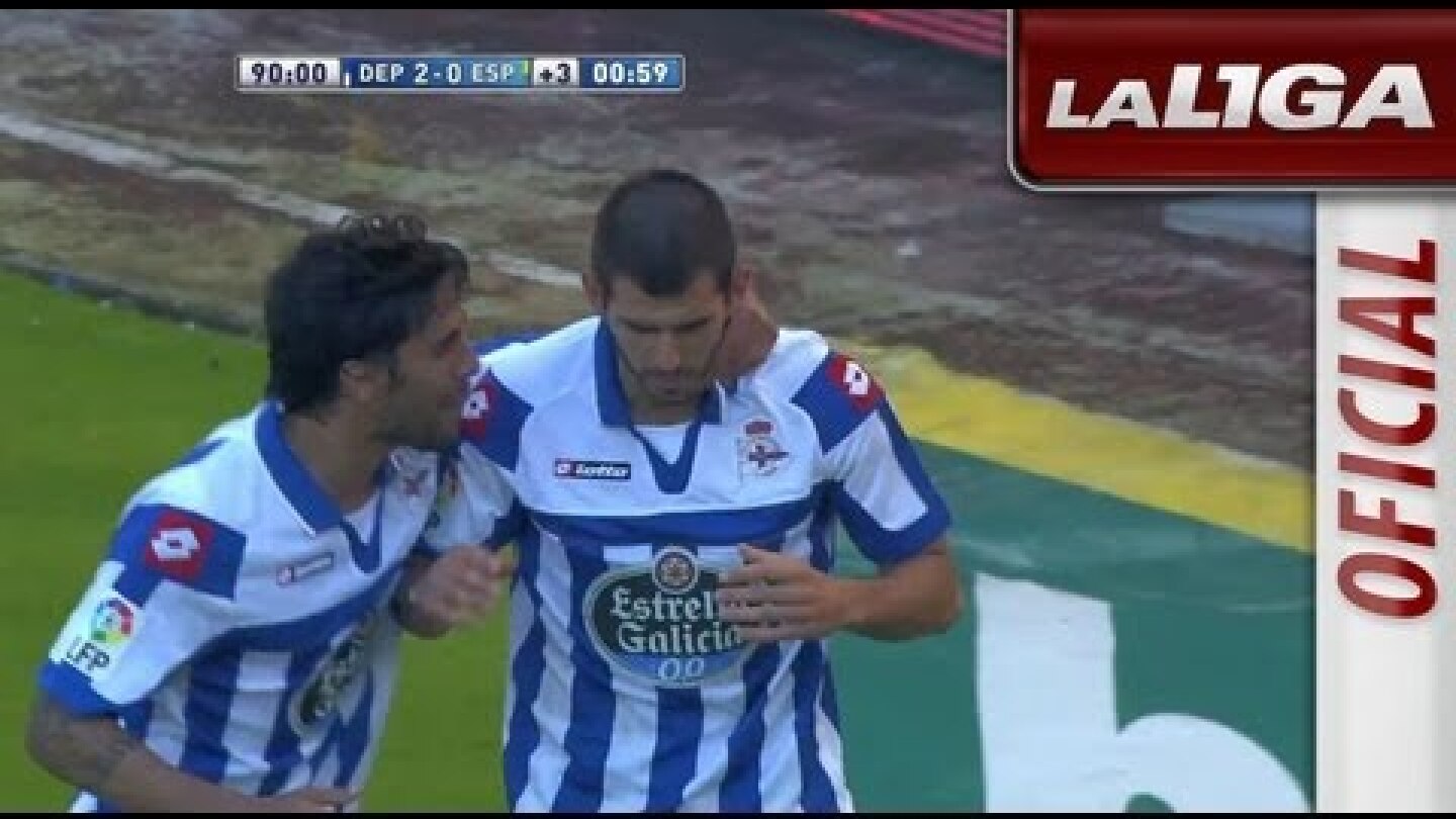 Gol de Nelson Oliveira (2-0) en el Deportivo de La Coruña - RCD Espanyol - HD