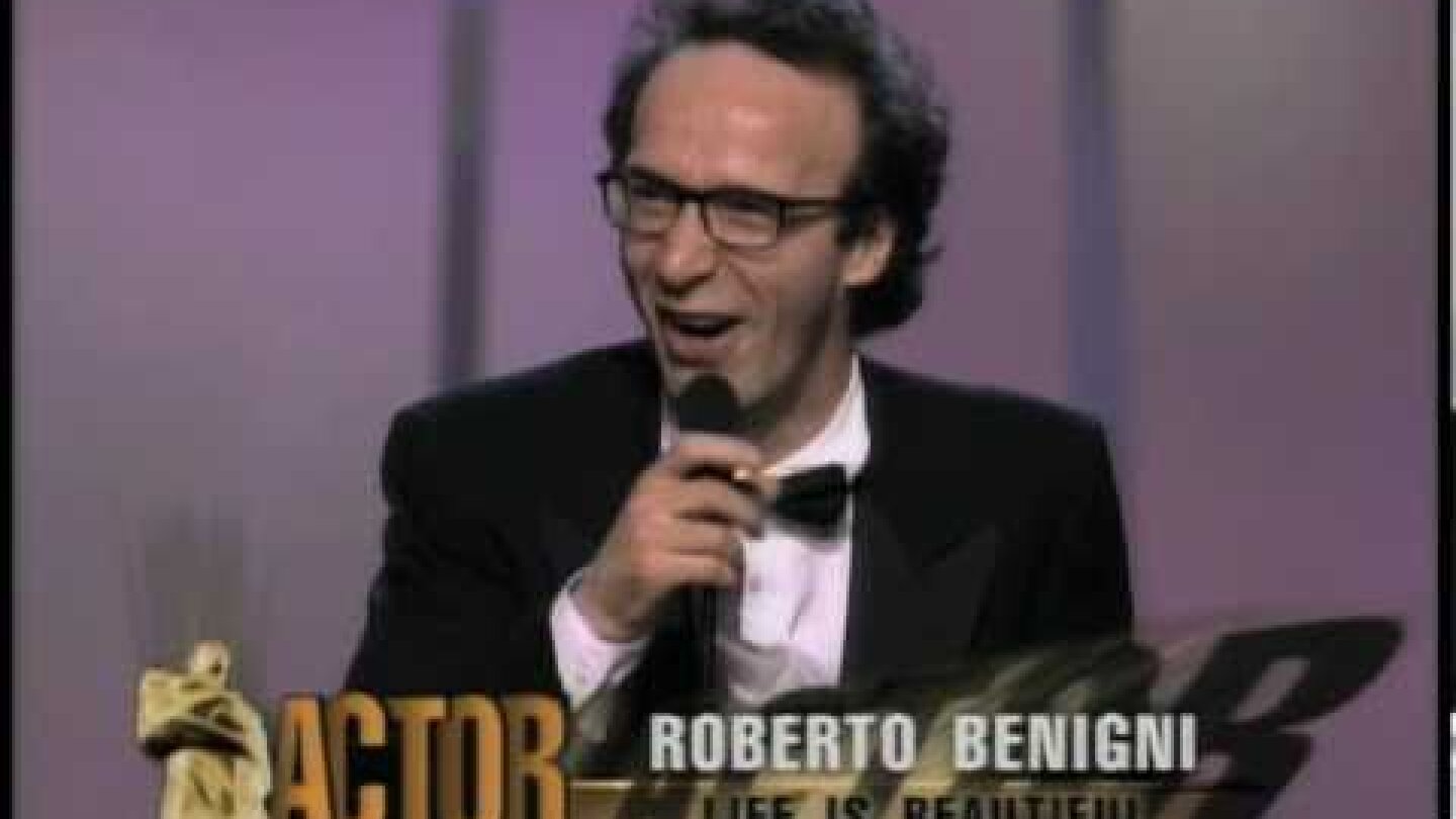 Roberto Benigni Wins Best Actor: 1999 Oscars