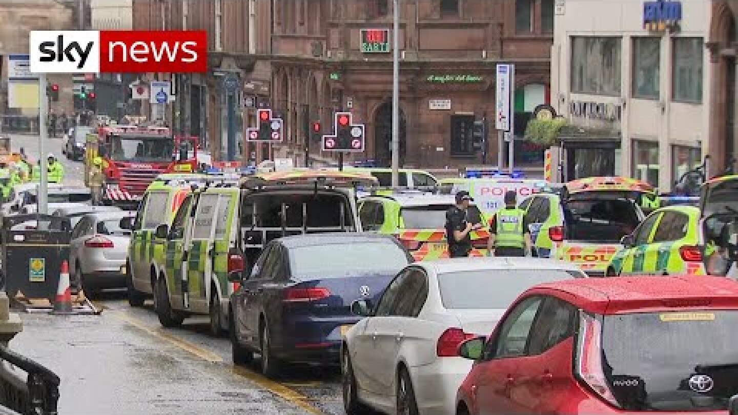 Man shot dead by police after Glasgow stabbing attack