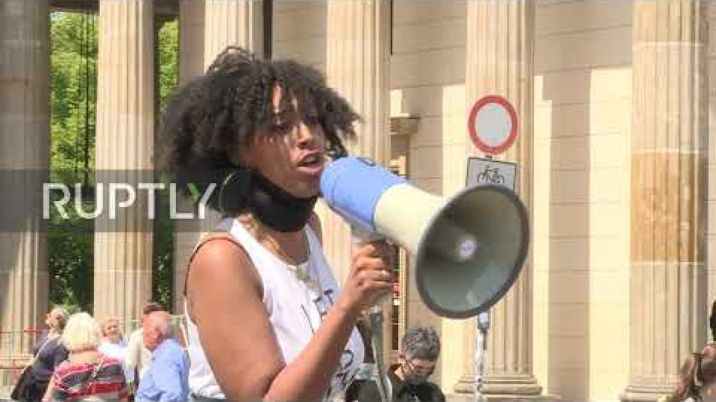 Germany: Activists protest over George Floyd killing outside US embassy in Berlin