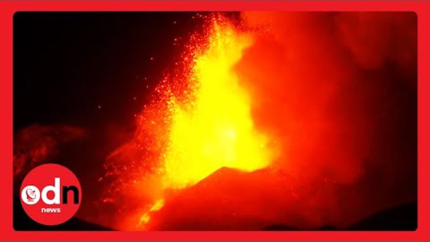 Spectacular Eruption as Mount Etna Spews Lava into Sky