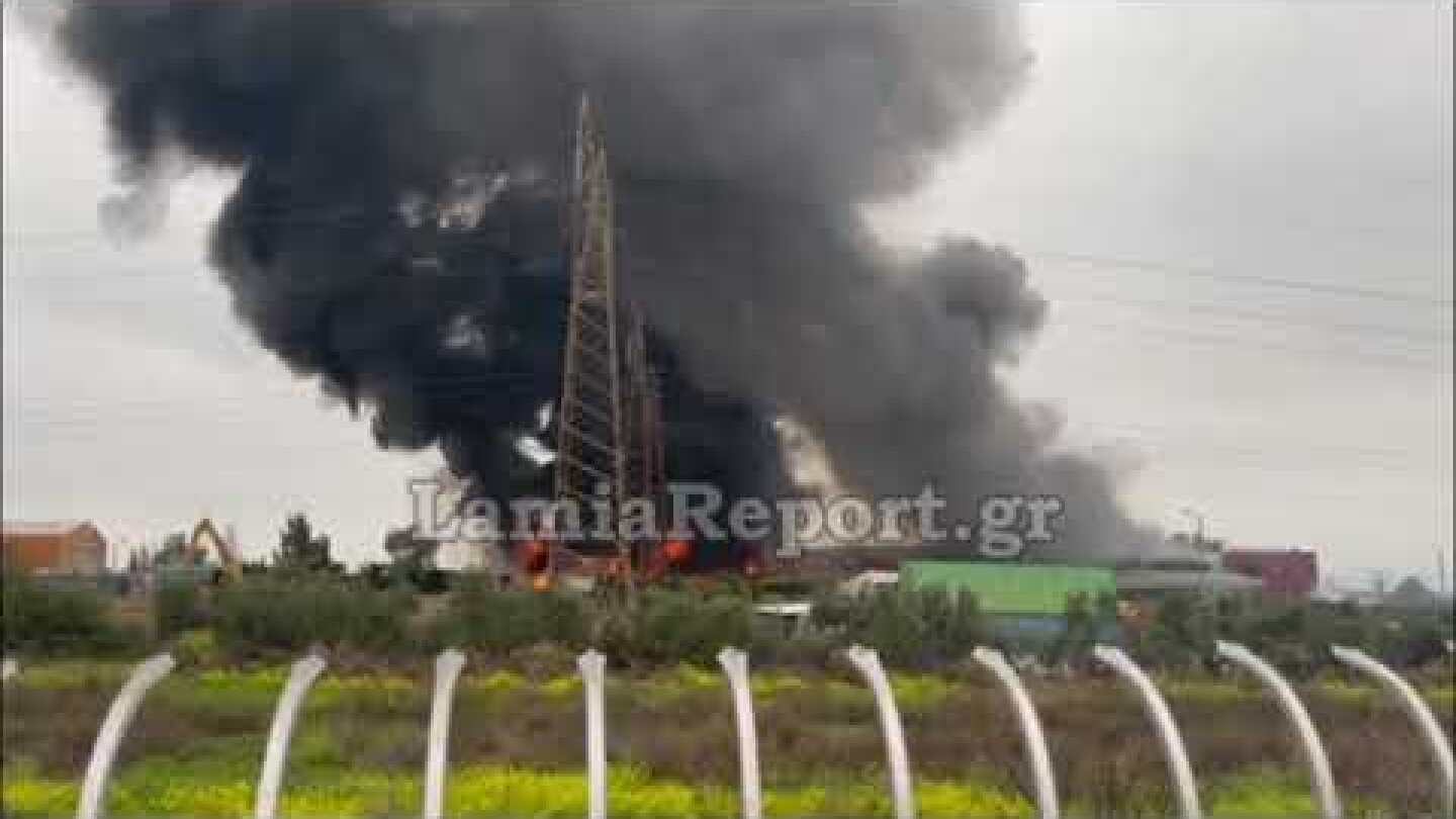 LamiaReport.gr: Πυρκαγιά σε εργοστάσιο ανακύκλωσης στο Σχηματάρι
