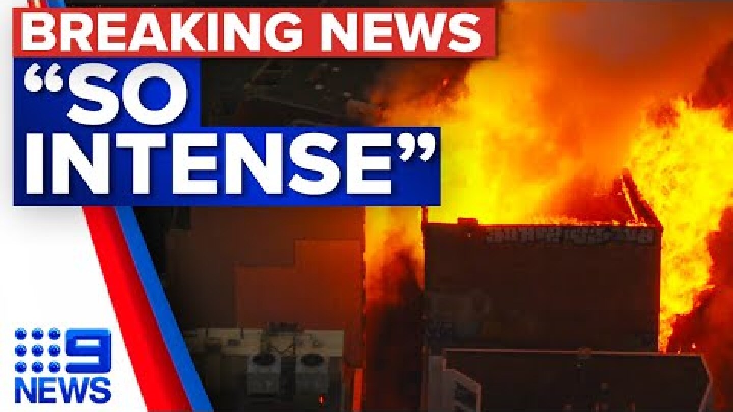 Massive building fire in Sydney sending smoke over city | 9 News Australia