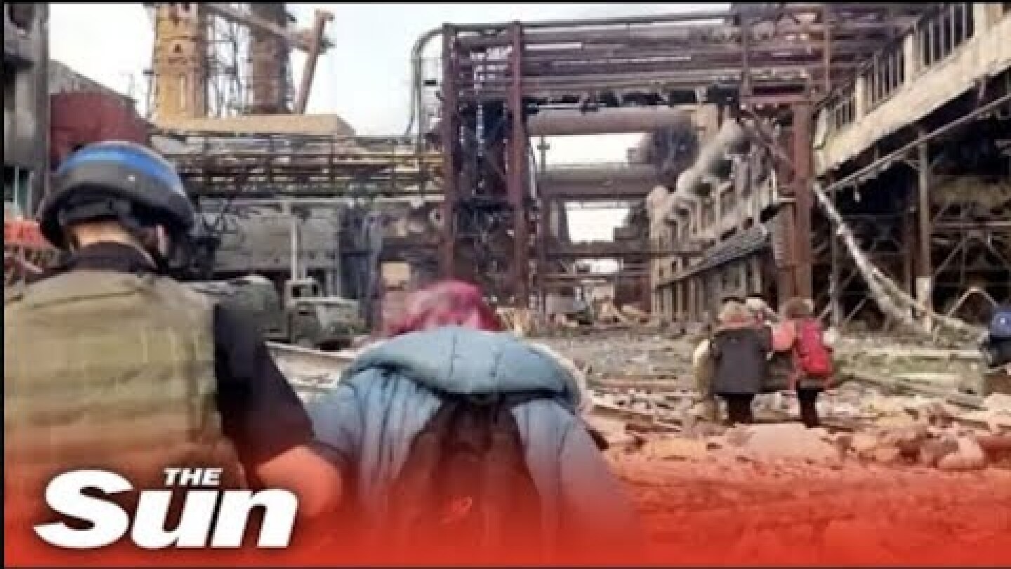 Civilians sheltering at Azovstal steelworks in Mariupol evacuate