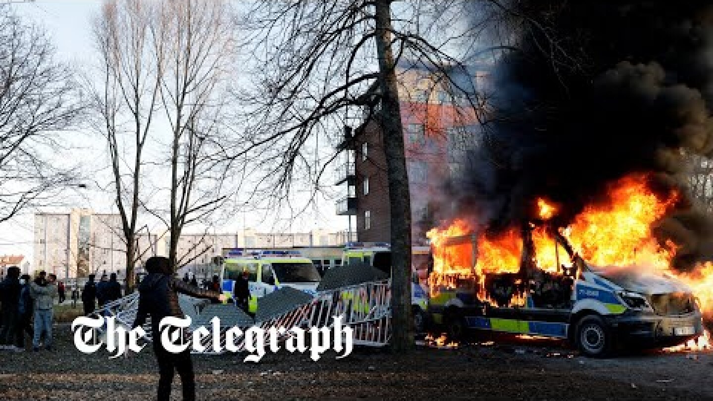 Sweden riots: Far-right group's plans to burn Koran spark riots in several cities