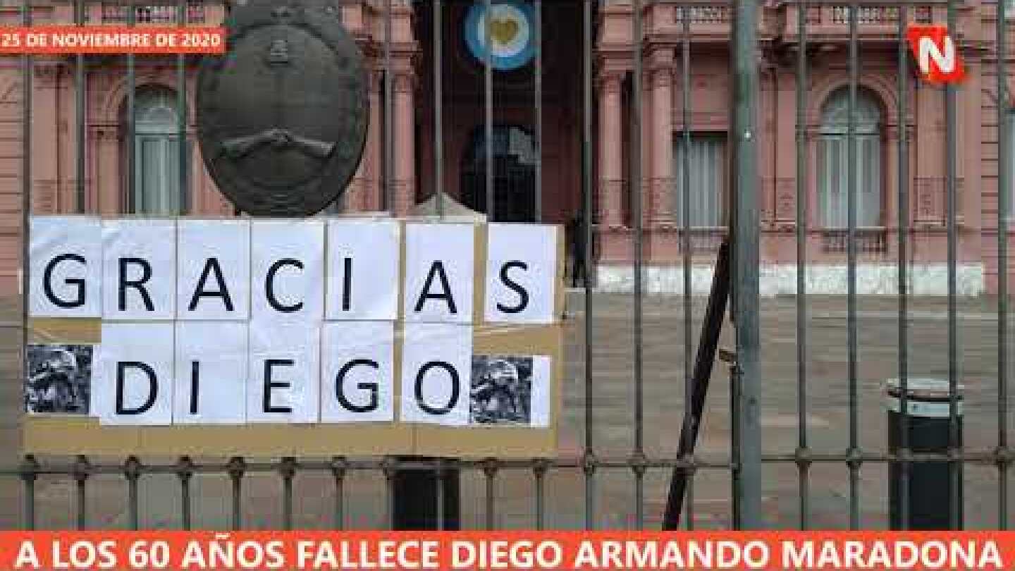Las calles de Buenos Aires rinden homenaje a Diego Armando Maradona