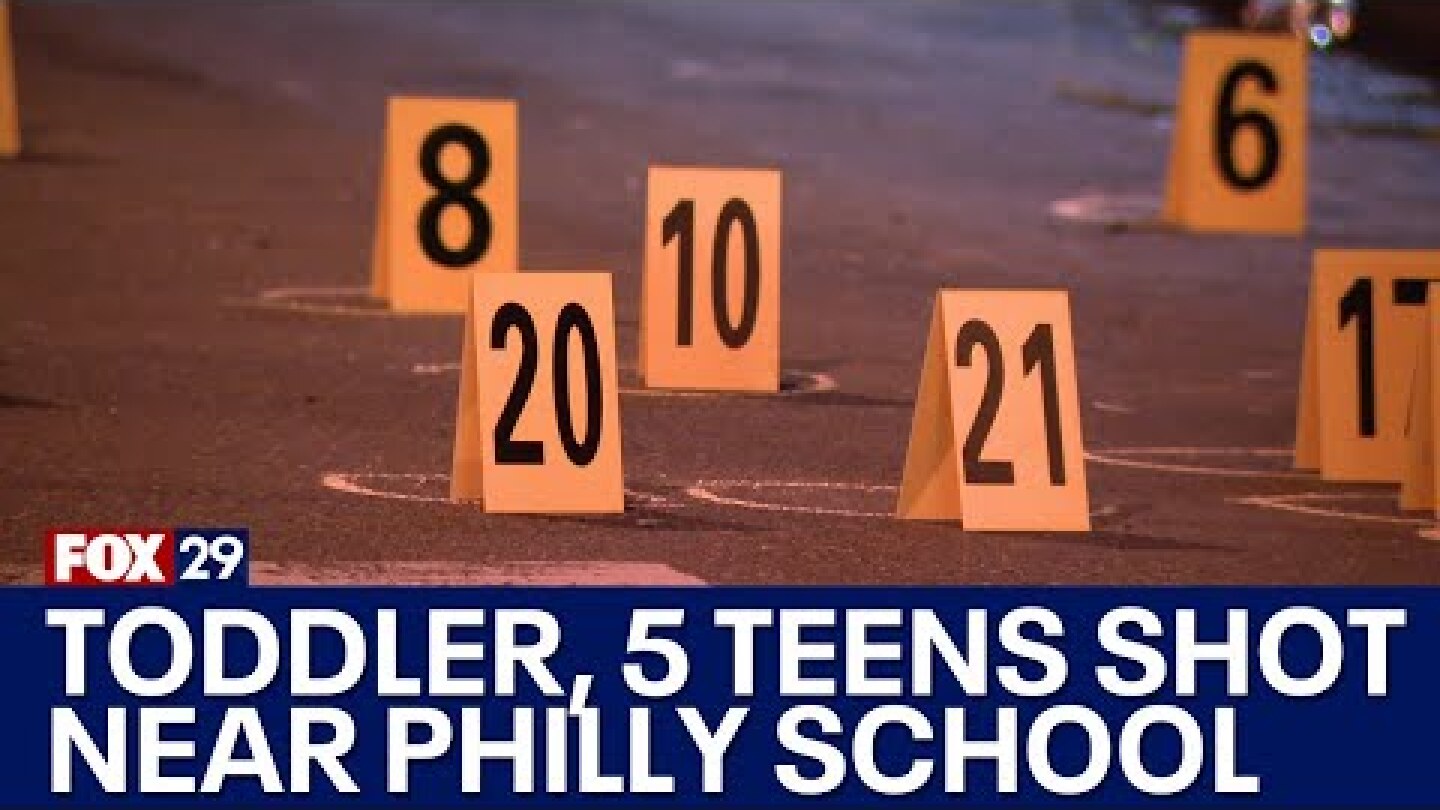 Toddler, 5 teens among 7 shot in shooting near Philadelphia school