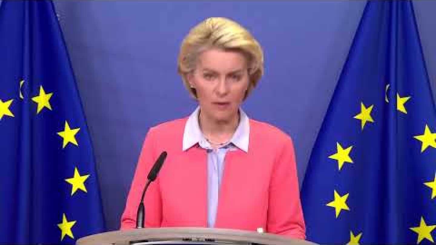 LIVE: EU's Von der Leyen speaks on Russian sanctions