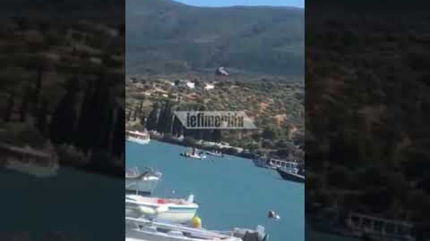 Πτώση ελικοπτέρου στον Πόρο