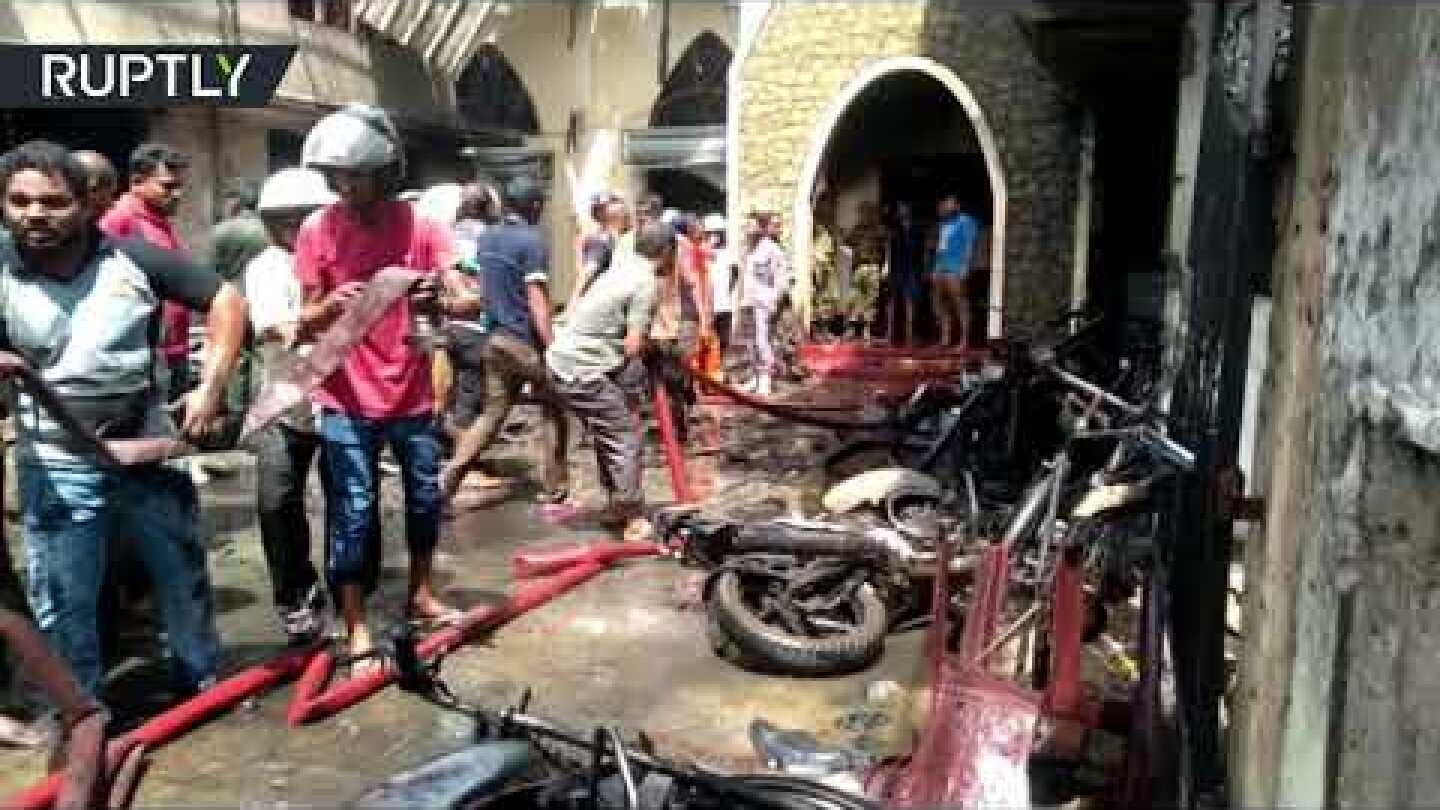 Bodies removed after 8 blasts rocked hotels and churches in Sri Lanka (GRAPHIC)
