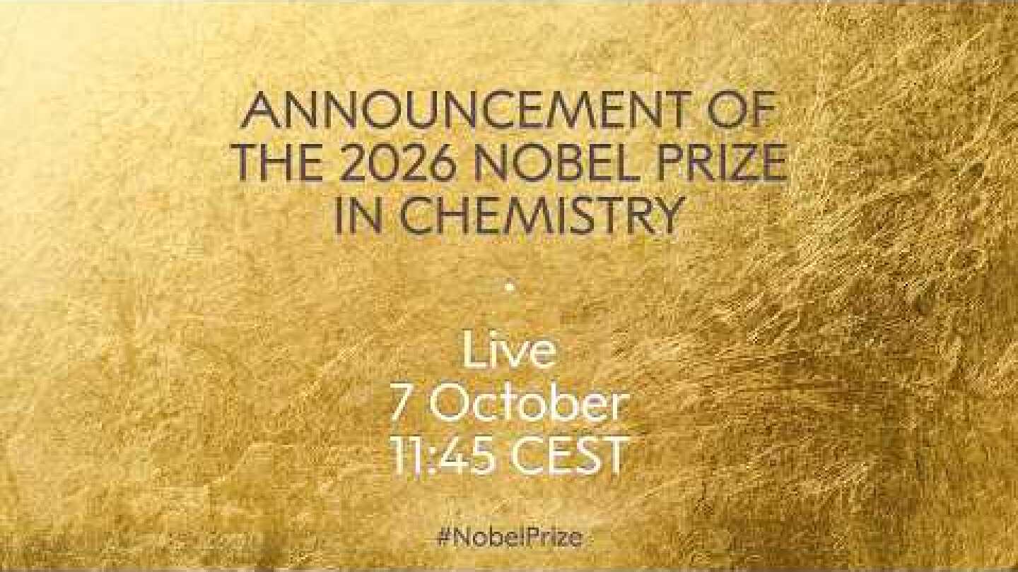 Announcement of the 2026 Nobel Prize in Chemistry
