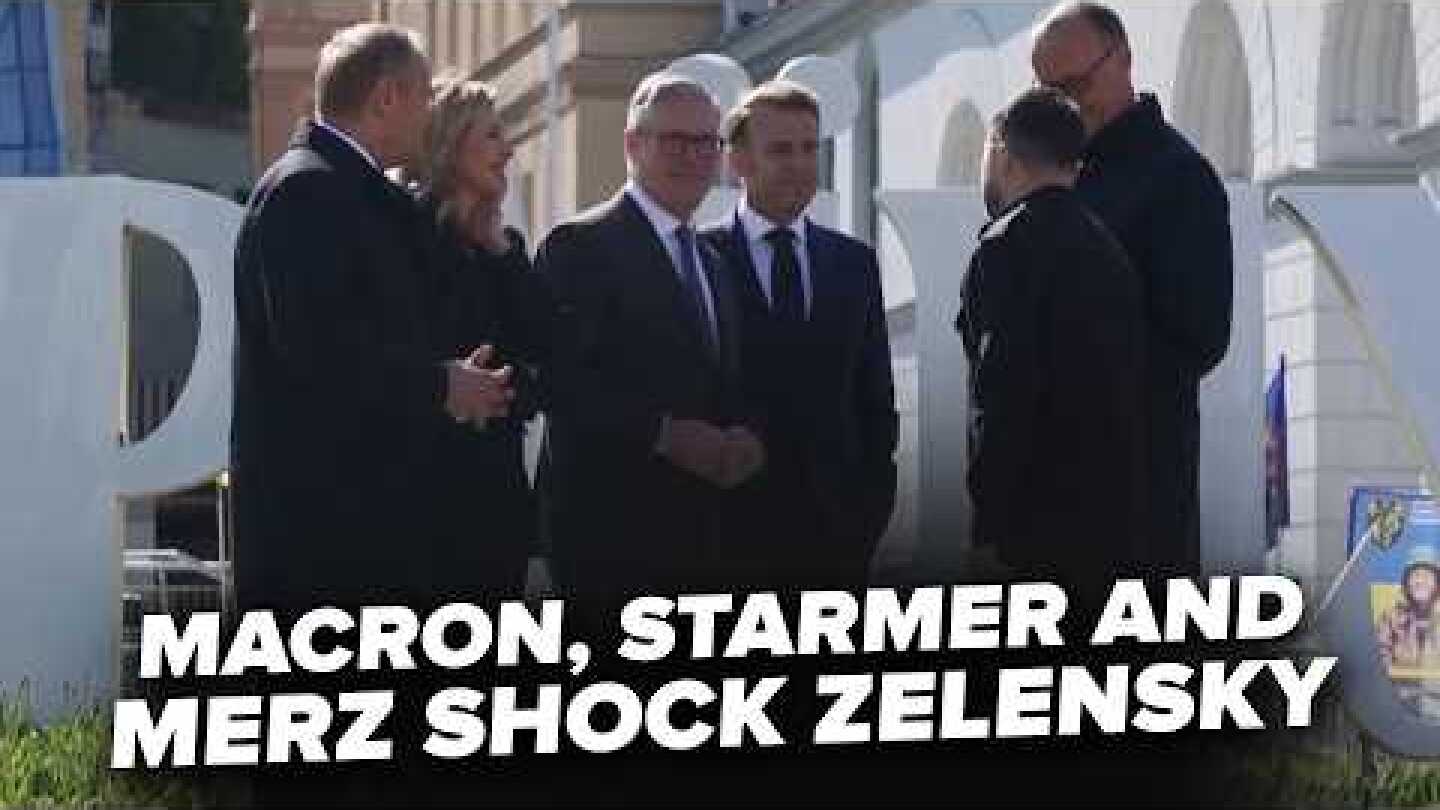 💥Macron, Starmer, Merz and Zelensky Pay TRUBUTE to Fallen Ukrainian Soldiers – Watch!