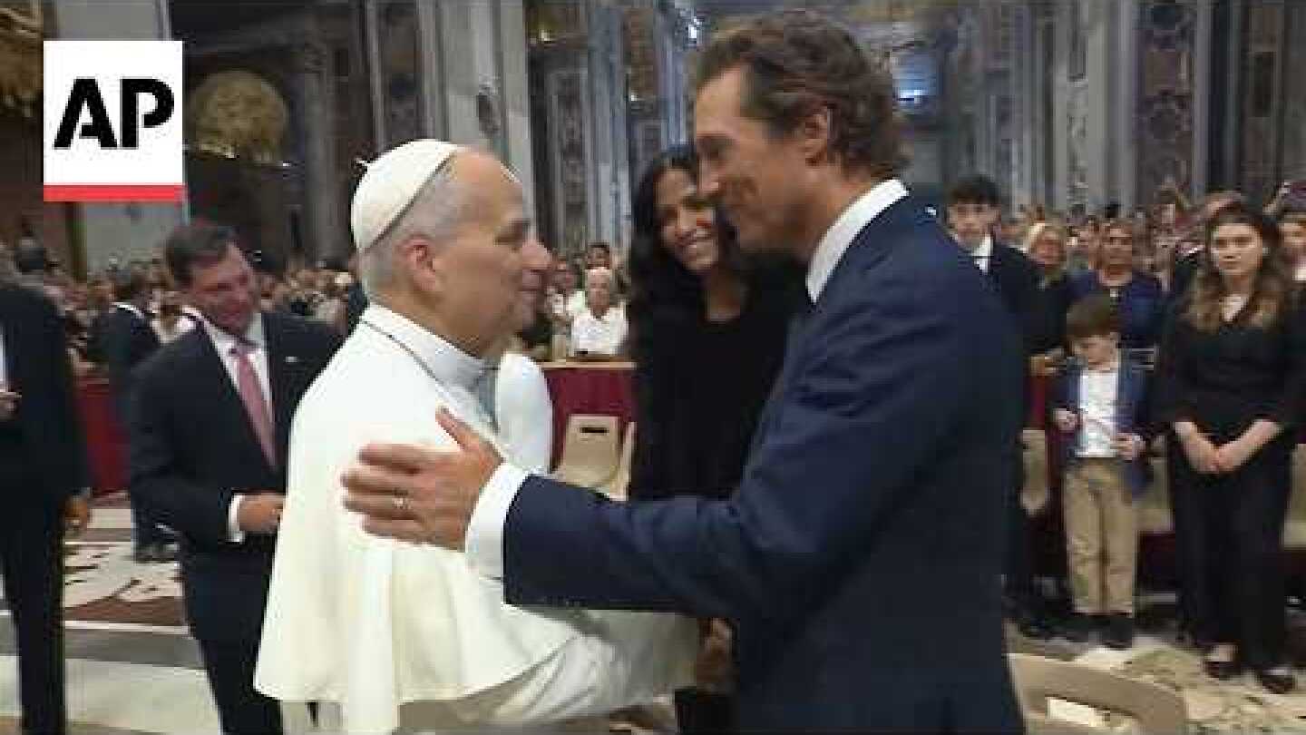 Matthew McConaughey meets the pope