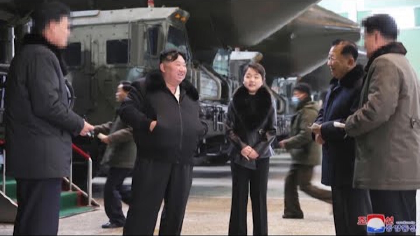 North Korean leader Kim Jong Un takes daughter to visit missile launcher factory
