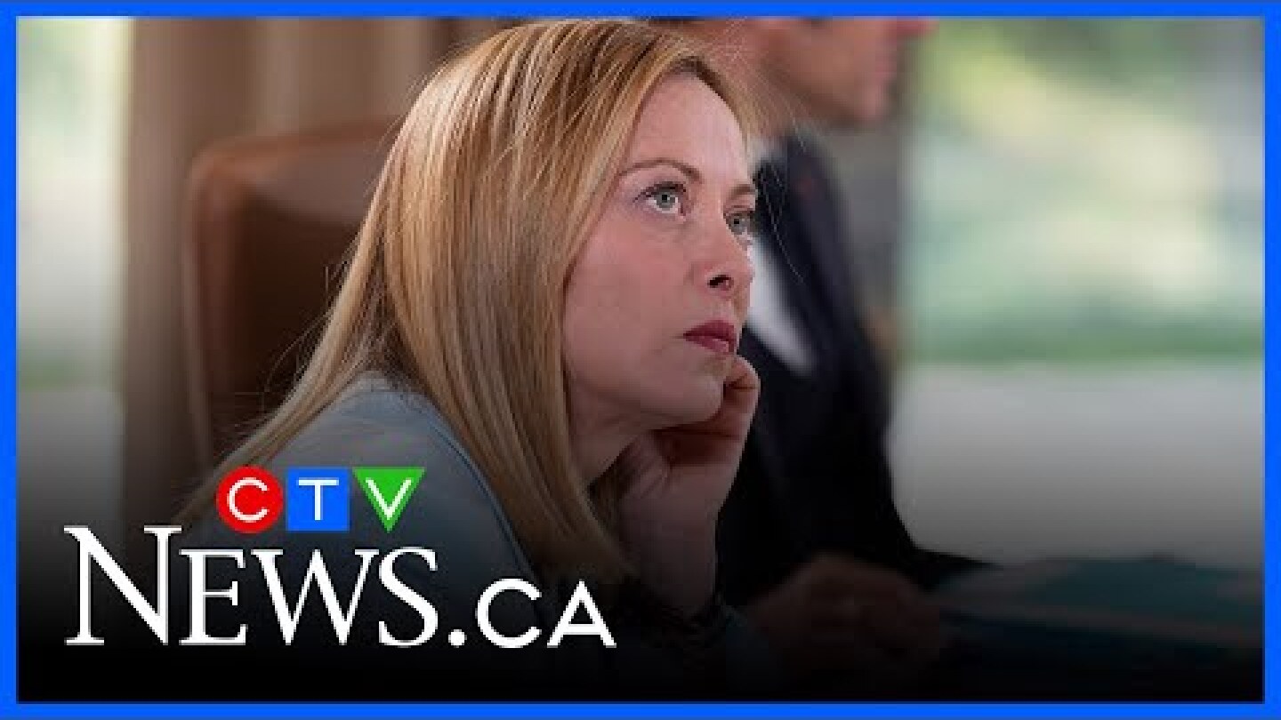 Italian Prime Minister Georgia Meloni appears to roll her eyes at G7 summit