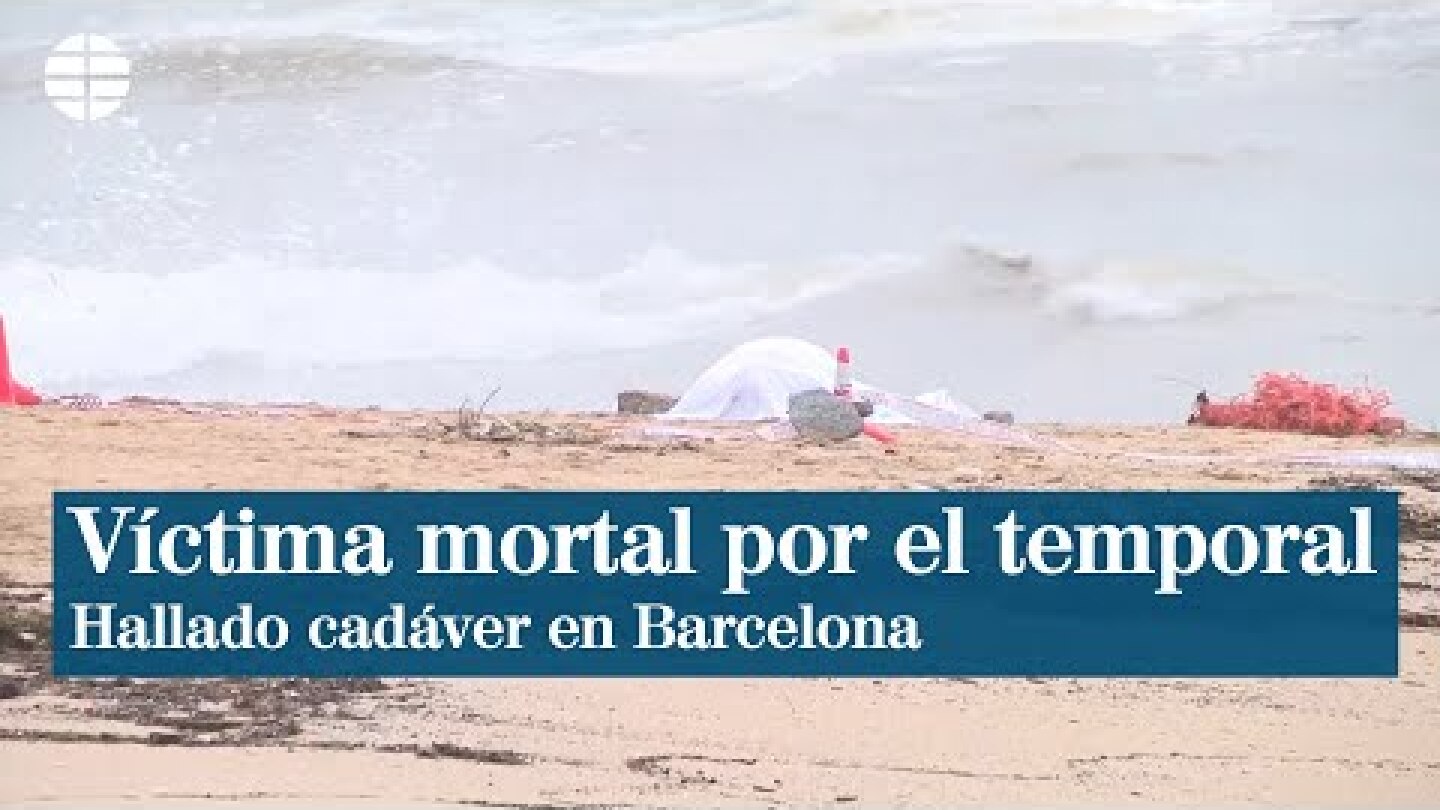 Hallan el cadáver del hombre arrastrado por las lluvias en la playa de Caldes d'Estrac de Barcelona