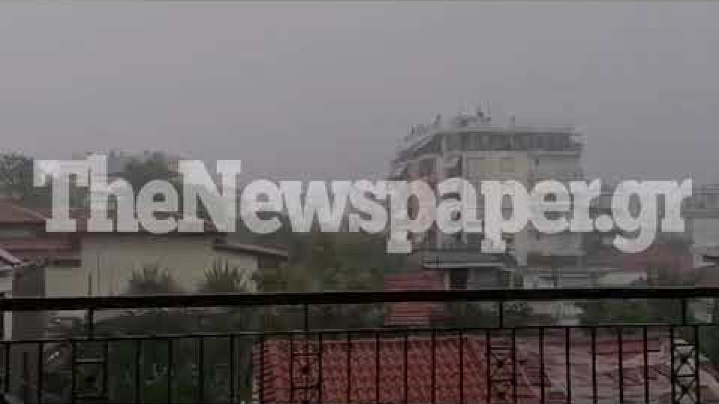 Καταιγίδες και χαλάζι στον Βόλο